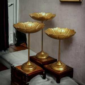 Bol décoratif de luxe en métal pur sans BPA écologique lave-vaisselle Table à manger pièce maîtresse élégante Style Vintage maison - Product Image 4