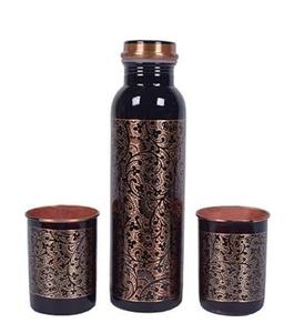 Logotipo personalizado Ant. Botella de cobre grabada 650ML Sin BPA A prueba de fugas Lavavajillas Seguro Cuidado artesanal Elegancia Hidratación Compañero - Product Image 6