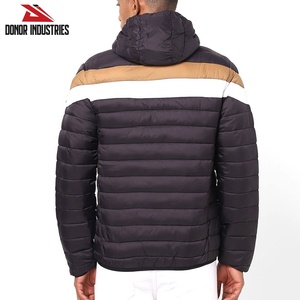 Chaqueta acolchada de burbujas de lona ligera Reversible con estilo para hombre, manga larga, cremallera completa, bolsillo con soporte, multicolor, impermeable - Product Image 2