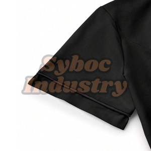 Uniforme de fregado negro para mujer para enfermera, informal, de manga corta, transpirable, pantalón sólido, uniforme de fregado de Hospital para uso de farmacia - Product Image 4