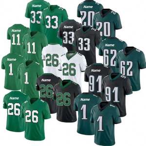 Maillot de football vert foncé personnalisé avec nom et numéro, maille respirante, col en V, manches courtes, protection UV, 100% polyester, équipe - Product Image 2
