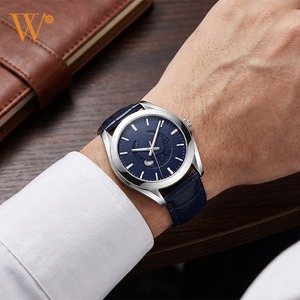 Reloj Automático Miyota 9015 con Fase Lunar, Cristal de Zafiro de Lujo, Correa de Cuero Genuino, Logotipo Personalizado, Reloj Mecánico de Pulsera para Hombre, OEM - Product Image 4