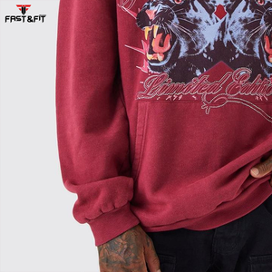 เสื้อฮู้ดแนวสตรีทสไตล์ใหม่มีฮู้ดสำหรับผู้ชายและผู้ชายเสื้อมีฮู้ดติดพลอยเทียมสำหรับผู้ชายโลโก้กำหนดเอง - Product Image 5