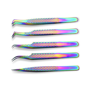 OEM ODM Service Disponible Cils Pincettes Outils Kits Haute Qualité Logo Personnalisé Impression Laser 5 Pièces Pincettes Sets - Product Image 3