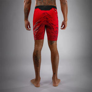 Pantalones cortos de lucha para hombre, pantalones cortos de boxeo rojos y negros con estampado personalizado, pantalones cortos BJJ para hombre - Product Image 4