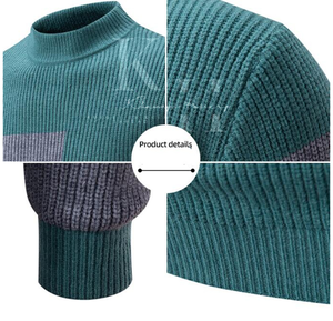 สเวตเตอร์แบบสวมหัวผ้าวูลผสมอบอุ่นลำลองสำหรับฤดูหนาวระบายอากาศได้พิมพ์ลายแบบกำหนดเองทนทานใส่สบาย - Product Image 5