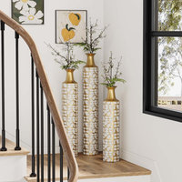Ensemble tendance de 3 Vase à fleurs moderne de haute qualité en métal artisanal Décor de jardin Décoration de la maison Décor de mariage au prix de gros