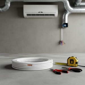 Rouleau de 25 m de tuyau en cuivre isolé de 3/8 po, épaisseur 1 mm, pour climatisation - Product Image 3