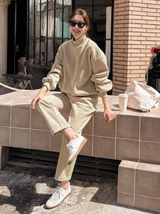 Ropa de calle de gran tamaño, chándal para hombres y mujeres, sudadera holgada con pantalones para correr, chándal informal a la moda, venta al por mayor - Product Image 2