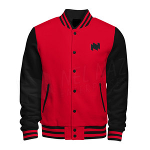 Veste universitaire pour homme de haute qualité, fermeture à boutons, en laine, grande taille, hiver, style streetwear, col montant, veste de style Letterman - Product Image 1