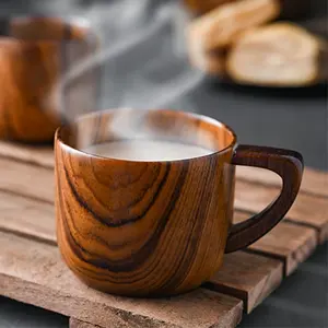 2025 Vintage Design <b>Water</b> and Beer Drinking tea cup Elegant Quality Antique Style <b>Wooden</b> Mug for Home and Bar Uses - Product Image 6