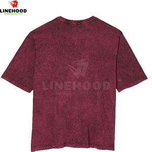 T-shirts pour hommes 100% coton sur mesure OEM Vente en gros légers lavés à l'acide - Product Image 2