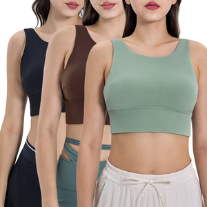 Camiseta sin mangas de alto impacto para mujer nueva personalizada al por mayor belleza espalda deportes Yoga sujetador acolchado a prueba de golpes camisetas de entrenamiento para mujer ropa deportiva - Product Image 2