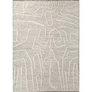 Alfombras de Lana Anudadas a Mano Manifest Blue, Rectangulares de 9x12, con Patrón Oriental Abstracto para Dormitorio o Sala de Estar para Adolescentes - Skwl-376 - Product Image 1