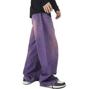 Street Elastic <b>Jeans</b> Men Denim Cargo Pants Wash Solid Color Multi Pockets Casual Mid Waist Trousers Slim Fit Daily Wear <b>Joggers</b> - Product Image 3