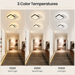 <b>Modern</b> Geometric Acrylic <b>Ceiling</b> <b>Light</b> 20W High Cri Tri Color Surface Mount For Indoor Bedroom Corridor And Hallway - Product Image 3