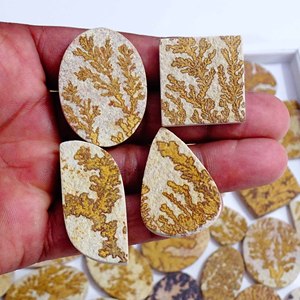 Lote al por mayor de cabujones de cuarzo ágata dendrítica psilomelana natural, formas y tamaños surtidos de 10-60 mm, personalizables para la fabricación de joyas. - Product Image 3