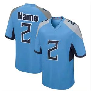 Camiseta Deportiva de Malla Personalizada de Fútbol Americano 2025, Manga Corta, Verano, 100% Poliéster, Antibacteriana, Impresión Personalizada, Bordado Retro - Product Image 4