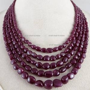 Unisex <b>Small</b> Large Wine Resin Beads Necklace Best Quality Best Price for <b>Wedding</b> <b>Gift</b> Stylish Hip-hop Funky Look Christian - Product Image 3