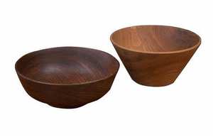 Venta caliente personalizado ecológico acabado natural cuencos para servir ensaladas de madera diseño moderno hecho a mano sin cera logotipo personalizado - Product Image 6