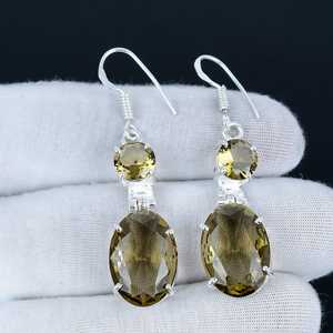 Boucles d'oreilles en argent sterling 925 massif, serties de zircon cubique AAAAA, style bohème, faites à la main, couleur personnalisée, cadeau de fête - Product Image 1