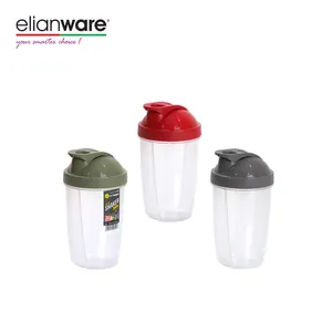 Elianware 350ml BPA Free Plastic (PP) agitatore per bottiglie di proteine per bevande in plastica per alimenti per microonde per palestra