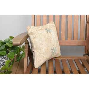 Almohada de lana Beige Ikat de 12x12 pulgadas, almohada cuadrada rústica Premium, técnica tejida portátil para uso en el hogar y el sofá para Navidad - Product Image 2