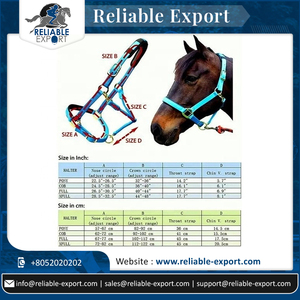 Best Buy Véritable Qualité Western Selle Équitation Nylon Halter Fait à la main en cuir PP et PVC Corde Halter - Product Image 5