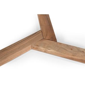 Table à manger ronde moderne de la collection Ventura personnalisée avec finition naturelle pour meubles de salon ou de villa de ferme - Product Image 3