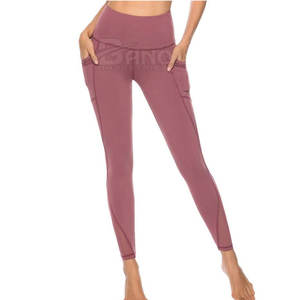 Leggings de Alta Calidad para Mujer, Cintura Alta, Transpirables, Ligeros, Tejido de Punto de Spandex/Poliéster, Personalizados para Gimnasio y Deportes - Product Image 1