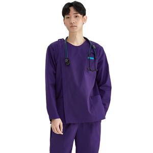 Uniformes médicos de cuello redondo, traje quirúrgico Unisex, centro de atención pediátrica, ropa de enfermería, traje de Hospital duradero antiarrugas - Product Image 4