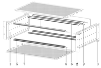 RDEKONO BEK 19-Zoll 3U Subrack-Box, Schroff Nvent Standardprodukt, für ATCA VPX Eurocard Serverschrank 5342-2350