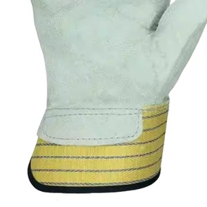 Guantes de aparejo de cuero de vaca canadiense de alta calidad, guantes de seguridad para el trabajo de jardinería Industrial de alta resistencia para hombres para pesca - Product Image 6
