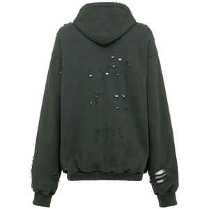 Sudadera con capucha desgastada por encargo precio al por mayor Sudadera con capucha lavada con ácido de gran tamaño material de alta calidad OEM para hombre con logotipo personalizado - Product Image 2