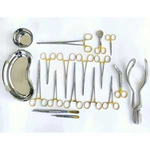 Juego de Instrumentos Quirúrgicos de Obstetricia Canina Reutilizables, Kit de Acero Inoxidable de 17 Piezas - Product Image 1