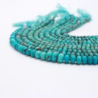 Vente chaude AAA Grade Naturel Arizona Turquoise Pierre Perles 7mm 8mm Rondelle Bleu Pierres Précieuses Bijoux Lâche Strand Bleu Perles