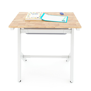YARIS 01 Modern Design Single <b>Study</b> <b>Table</b> High Quality Rubberwood with Powder-coated Iron Legs School Furniture-PSD003 - Product Image 4