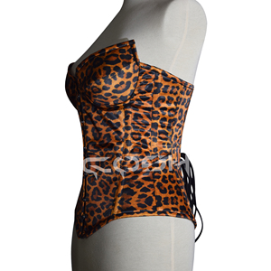 Corsé de Alta Calidad con Estampado de Leopardo |   Top Bustier de Moda - Product Image 4