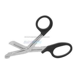 Tijeras para Vendas de Yeso, Instrumento Quirúrgico Manual de Acero con Anillo de Plástico Negro (Autodesechables) - Product Image 6