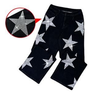 กางเกงยีนส์ขายดี ทรงขาตรง ติดซิปและกระดุม ประดับเพชร ดีไซน์ทันสมัย ทนทาน คุณภาพสูง สำหรับทุกเพศ - Product Image 4