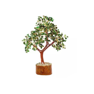 Pierre semi-précieuse naturelle, Aventurine verte, arbre de l'amour sculpté en pierre précieuse, 300 copeaux, figurine Feng Shui, décoration d'intérieur - Product Image 2
