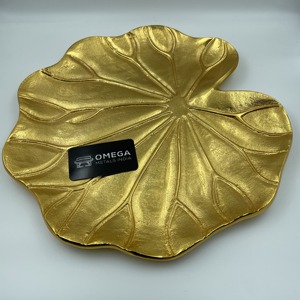 Plateau de service élégant en métal au design feuille Plateau de fruits de haute qualité Nouveau design Fabricant Fournisseur - Product Image 4