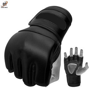 ถุงมือหนังครึ่งนิ้วสำหรับผู้ชายผลิตจากวัสดุ PU ทนทานพิมพ์โลโก้ตามสั่งสำหรับมวยเทควันโด MMA - Product Image 2