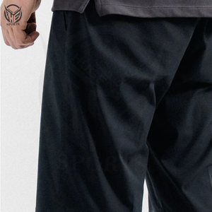 Shorts de sport pour homme en molleton 100% coton respirant, longueur genou, taille élastique, tricot uni, taille mi-haute, écologiques, séchage rapide - Product Image 3