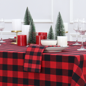 ผ้าลายควายลายตารางขนาด60*120นิ้วผ้าปูโต๊ะกันน้ำซักได้สีแดงสีดำสำหรับปิกนิกกลางแจ้งฤดูใบไม้ผลิฤดูร้อนอีสเตอร์ - Product Image 3