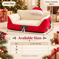 Lit pour chat en flanelle pelucheuse Yangyangpet, amovible, lavable, extra large, style nid carré, confortable pour l'hiver, maison pour animaux de compagnie