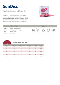 Disque en fibre céramique haute performance Sun Might SunDisc 115 mm, idéal pour le chanfreinage des bords, le conditionnement des surfaces et l'élimination de la rouille - Product Image 5