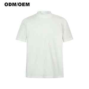 Camisetas de tendencia de moda con logotipo personalizado para hombre en color sólido con cuello redondo y manga corta - Product Image 5