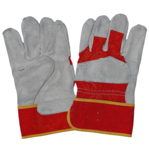 Guantes de aparejo de cuero dividido de piel de vaca canadiense de alta calidad Guantes de seguridad de trabajo de jardinería resistentes con material de cuero dividido - Product Image 6