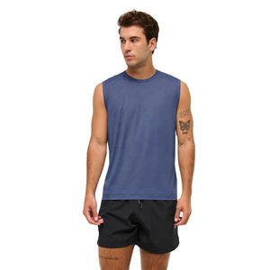 Camiseta sin Mangas Personalizada para Hombre, de Secado Rápido, de Poliéster y Algodón, para Gimnasio, Fitness, Ropa Deportiva OEM, Camiseta sin Mangas para Venta al por Mayor - Product Image 2